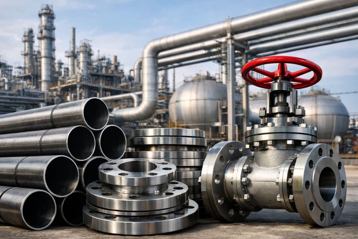 لوله و اتصالات صنعتی- فروش فلنچ و ولو استاندارد - رسام سازه سرو